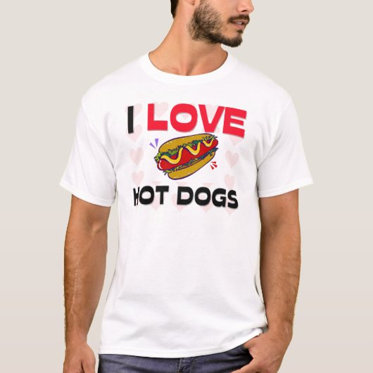 I Liebe-Hotdogs T-Shirt (Vorderseite)