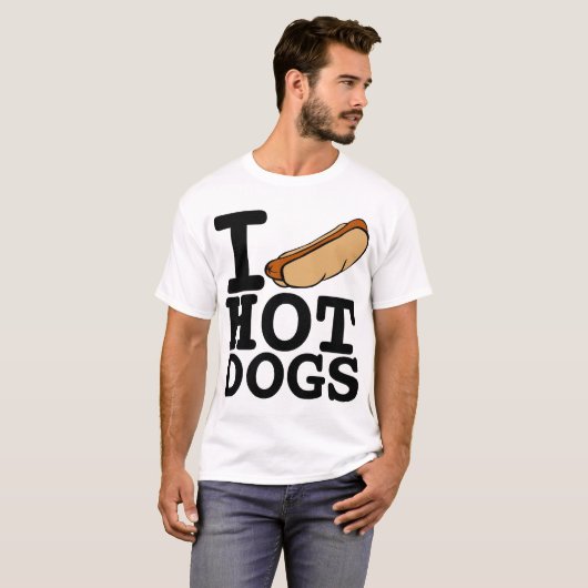 I LIEBE-HOTDOGS T-Shirt (Vorne ganz)