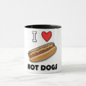 I Liebe-Hotdogs Tasse (Zentrum)