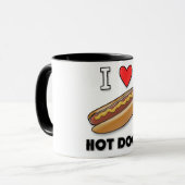 I Liebe-Hotdogs Tasse (Vorderseite Links)