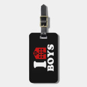 I Liebe Hotel Boys Gepäckanhänger (Vorderseite vertikal)