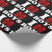 I Liebe Hotel Boys Geschenkpapier (Ecke)