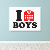 I Liebe Hotel Boys Leinwanddruck (Insitu (Holzboden))