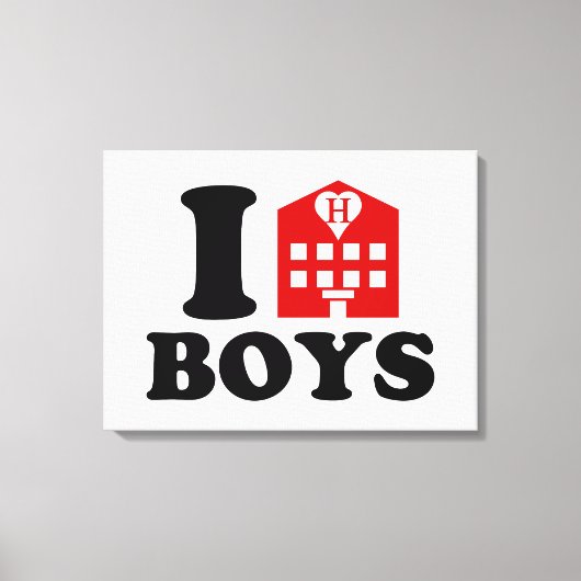 I Liebe Hotel Boys Leinwanddruck (Vorderseite)