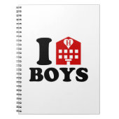 I Liebe Hotel Boys Notizblock (Vorderseite)