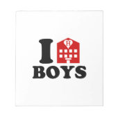 I Liebe Hotel Boys Notizblock (Vorderseite)