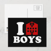 I Liebe Hotel Boys Postkarte (Vorne/Hinten)