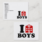 I Liebe Hotel Boys Visitenkarte (Vorne/Hinten)