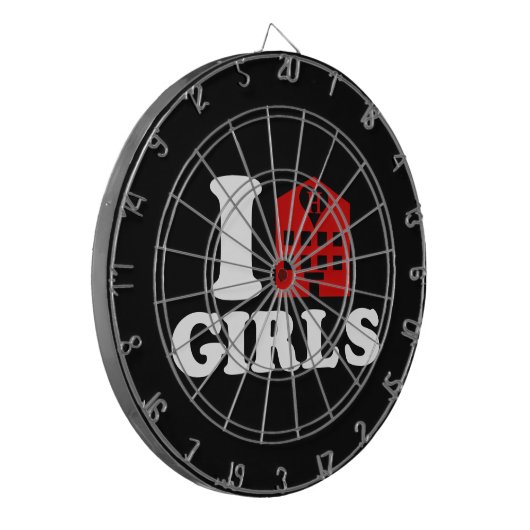 I Liebe Hotel Girls Dartscheibe (Vorderseite Links)
