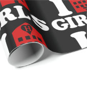 I Liebe Hotel Girls Geschenkpapier (Rolleneckpunkt)