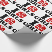 I Liebe Hotel Girls Geschenkpapier (Ecke)