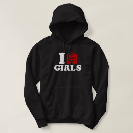 I Liebe Hotel Girls Hoodie (Design vorne)