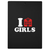I Liebe Hotel Girls Klemmbrett (Rückseite)