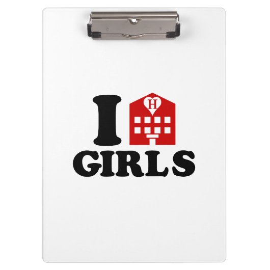 I Liebe Hotel Girls Klemmbrett (Vorderseite)