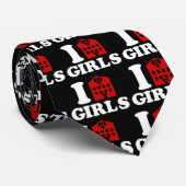 I Liebe Hotel Girls Krawatte (Gerollt)