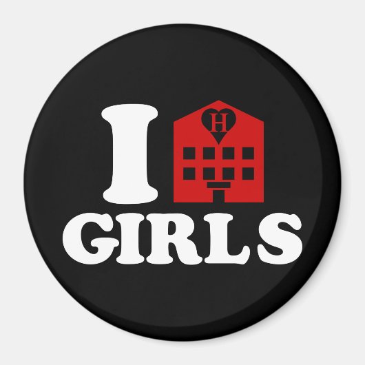 I Liebe Hotel Girls Magnet (Vorne)