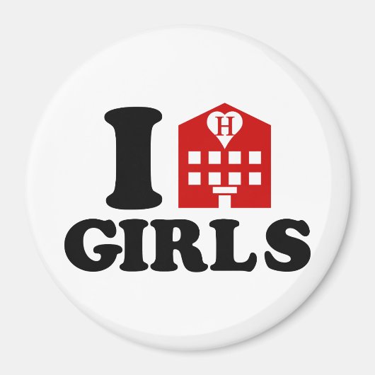 I Liebe Hotel Girls Magnet (Vorne)