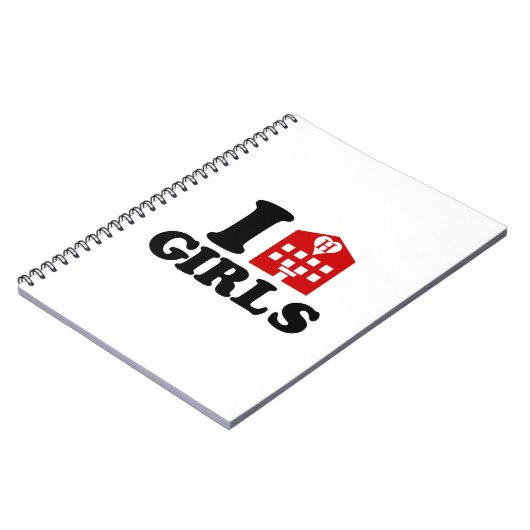 I Liebe Hotel Girls Notizblock (Linke Seite)