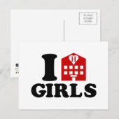 I Liebe Hotel Girls Postkarte (Vorne/Hinten)