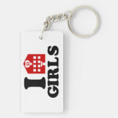 I Liebe Hotel Girls Schlüsselanhänger (Rückseite)
