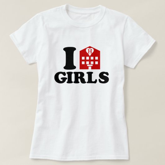 I Liebe Hotel Girls T-Shirt (Design vorne)