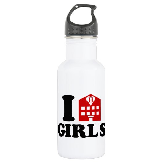 I Liebe Hotel Girls Trinkflasche (Vorderseite)