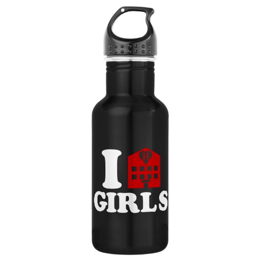 I Liebe Hotel Girls Trinkflasche (Vorderseite)