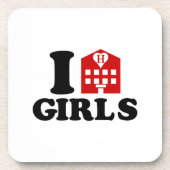 I Liebe Hotel Girls Untersetzer (Vorderseite)