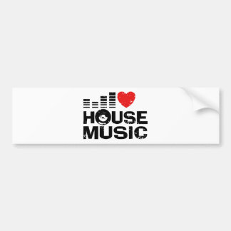 I Liebe House Music Autoaufkleber
