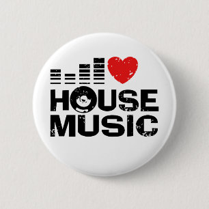 I Liebe House Music Button