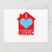 I Liebe House Music - Heart House Postkarte (Vorderseite)