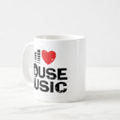 I Liebe House Music Kaffeetasse (Vorderseite Links)