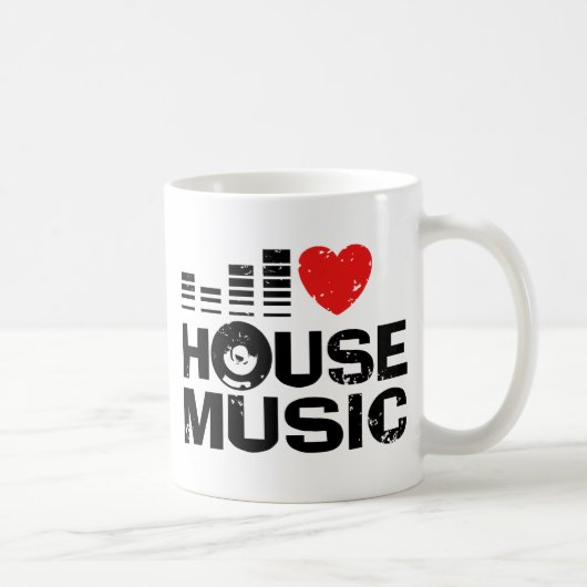 I Liebe House Music Kaffeetasse (Rechts)