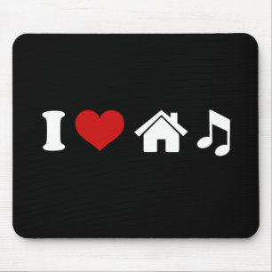 I Liebe House Music Mouse pad   Ibiza Party Gesche Mousepad