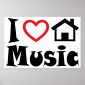 I Liebe House Music Poster (Vorne)