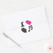 I Liebe House Music Runder Aufkleber (Umschlag)