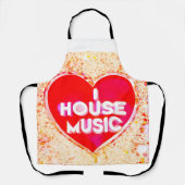 I Liebe House Music Schürze (Vorderseite)