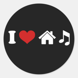 I Liebe House Music Sticker