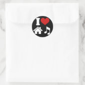 I Liebe House Music Sticker (Tasche)