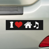 I Liebe House Music Sticker Autoaufkleber (Auf Auto)
