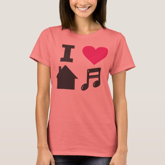 I Liebe House Music T-Shirt (Vorderseite)