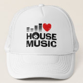 I Liebe House Music Truckerkappe (Vorderseite)