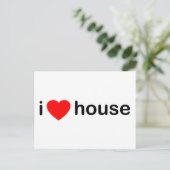 I Liebe House Postkarte (Stehend Vorderseite)