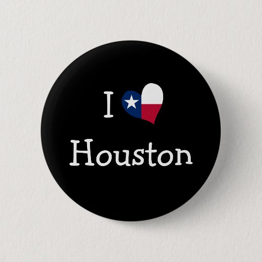 I Liebe Houston Button (Vorderseite)