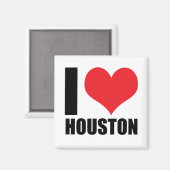 I Liebe Houston Magnet (Vorderseite/Rückseite)