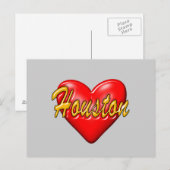 I Liebe Houston Postkarte (Vorne/Hinten)