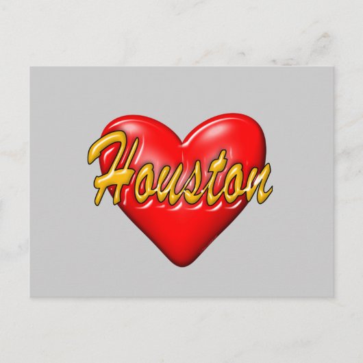 I Liebe Houston Postkarte (Vorderseite)