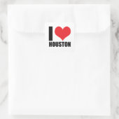 I Liebe Houston Quadratischer Aufkleber (Tasche)