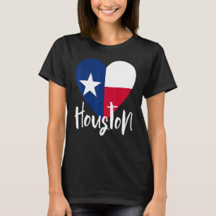 I Liebe Houston Texas TX Flag Lonestar Herz T-Shirt