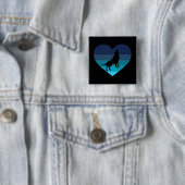 I Liebe Howling Wolves Retro Herz Button (Beispiel)